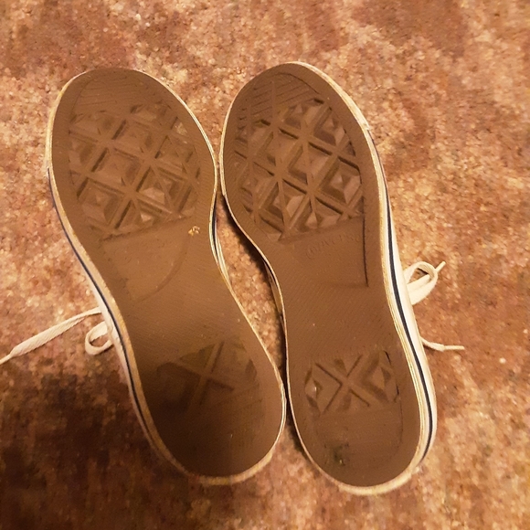 Women's White Canvas Sneakers - Picture 7 of 8